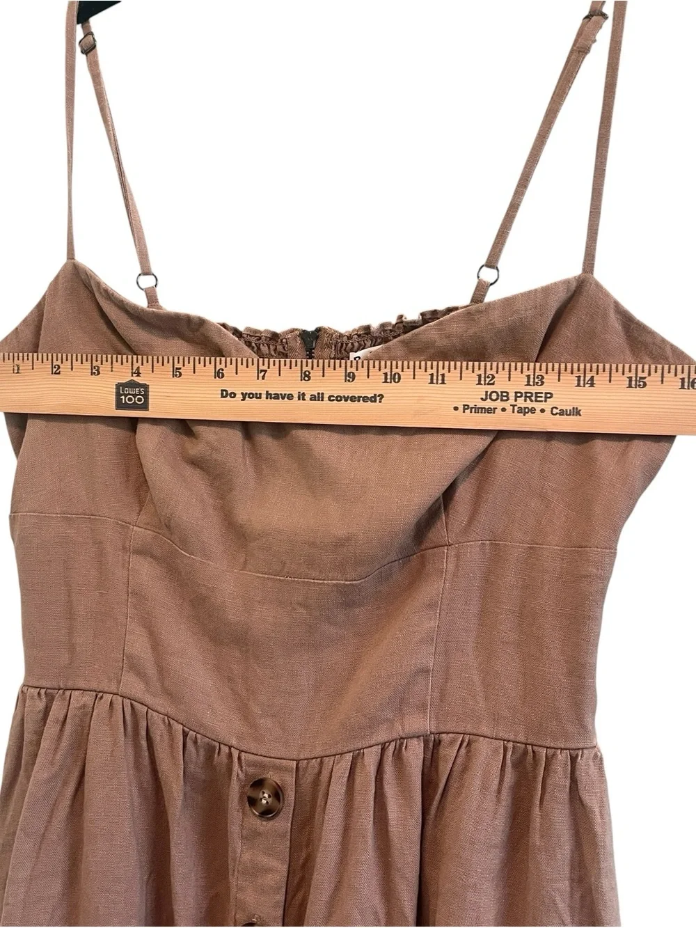 Reformation Cale Linen Midi Dress 10 Peaches Clay Cottagecore Sundress - Picture 6 of 12